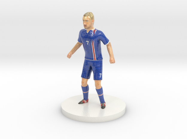 Icelandic Football Player in Glossy Full Color Sandstone