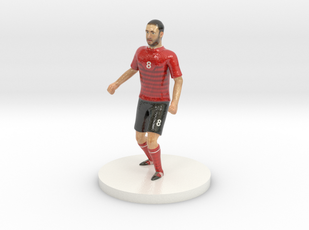 Albanian Football Player in Glossy Full Color Sandstone