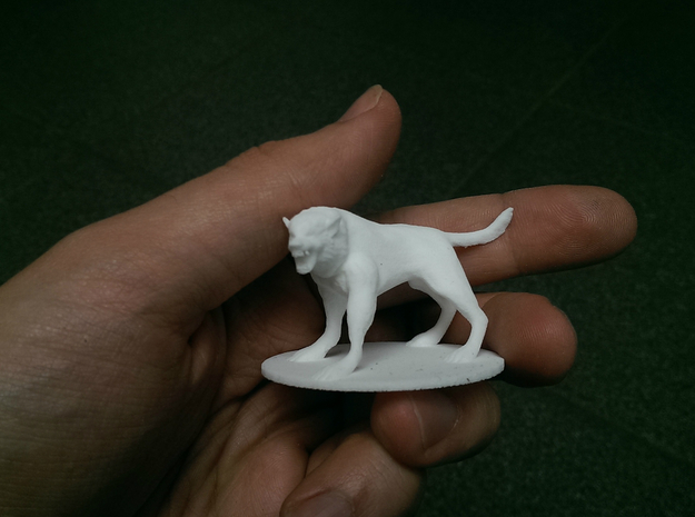 Pathfinder / D&D large werewolf in White Natural Versatile Plastic