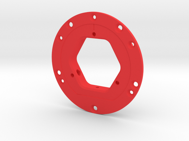 Imp3dDisco 98x3+anillo in Red Processed Versatile Plastic