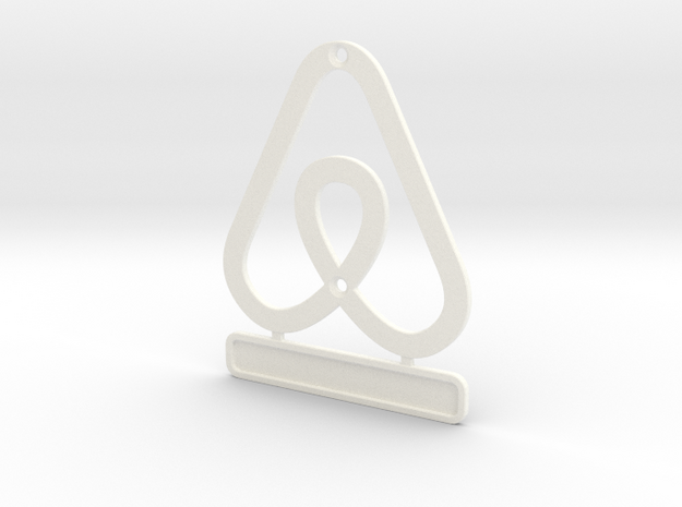 Airbnb HouseSymbol + Message in White Processed Versatile Plastic