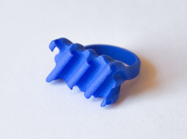 Tsunami Ring in Blue Processed Versatile Plastic: 8.5 / 58