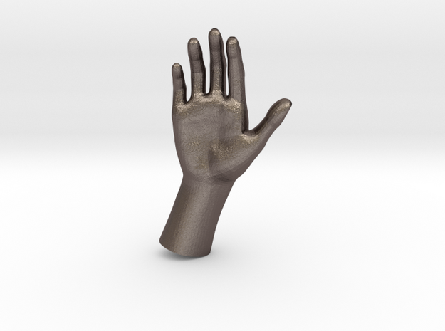 1/10 Hand 003 in Polished Bronzed Silver Steel