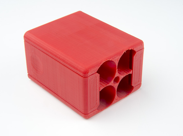 Square Speedlight battery Speed Loader in Red Processed Versatile Plastic