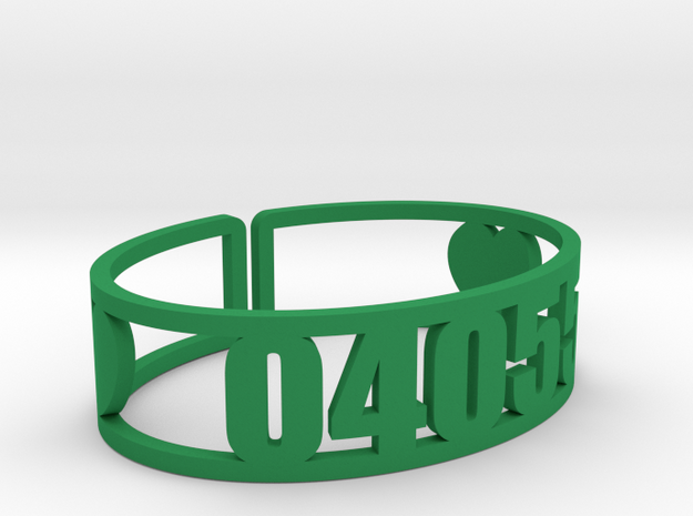 Mataponi Zip Cuff in Green Processed Versatile Plastic