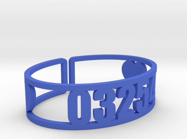 Robindel Zip Cuff in Blue Processed Versatile Plastic