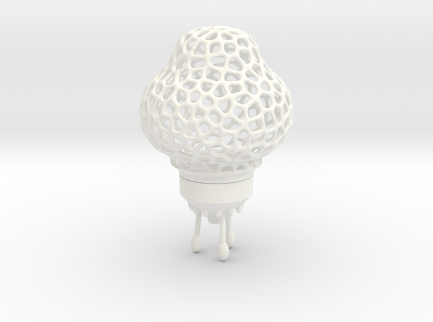 Space Rocket LED tealight lamp in White Processed Versatile Plastic