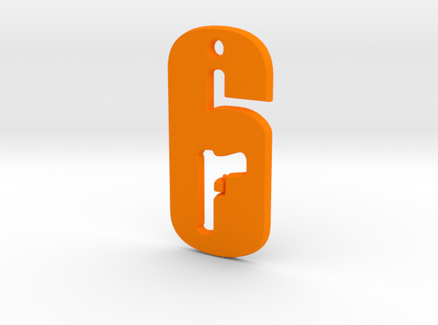Tom Clancy's Rainbow Six -Logo Pendant in Orange Processed Versatile Plastic