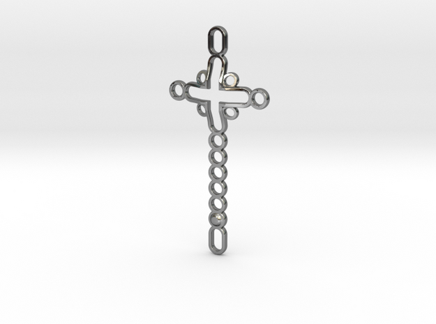 Sacrifice Pendant - Front - Small in Fine Detail Polished Silver