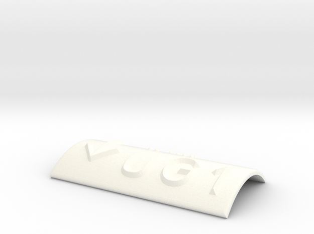 UG 1 mit Pfeil nach unten in White Processed Versatile Plastic