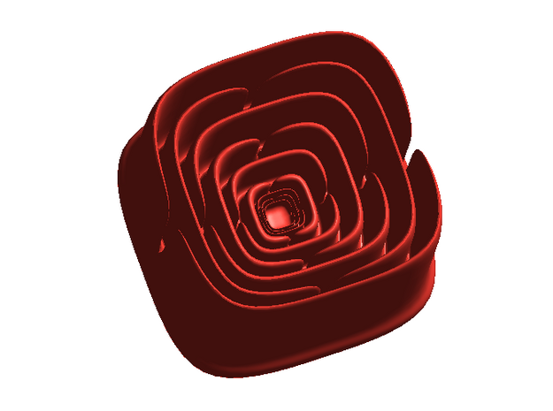 Math Rose - big in Red Processed Versatile Plastic