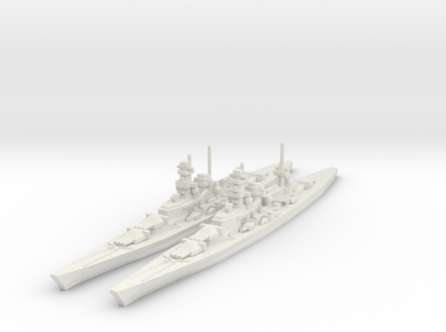 Scharnhorst and Gneisenau 1/1800 in White Natural Versatile Plastic