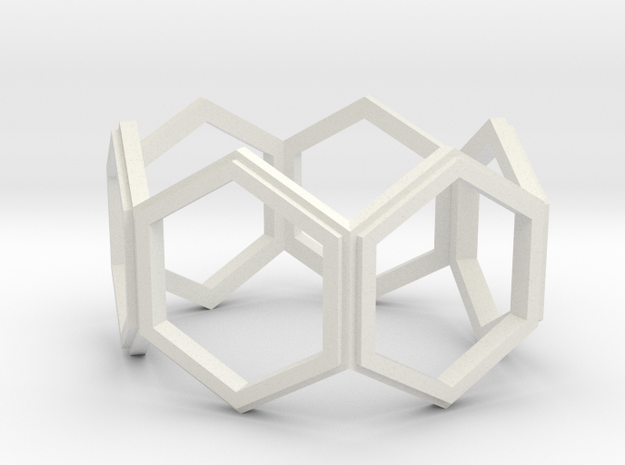 HEXset Bracelet  in White Natural Versatile Plastic