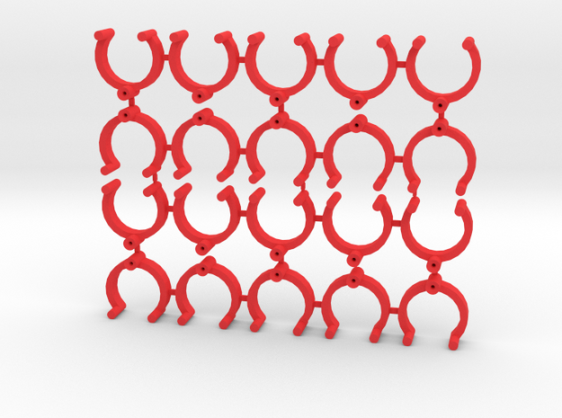 Collector Pins Magnet Adapters (20 pack) in Red Processed Versatile Plastic