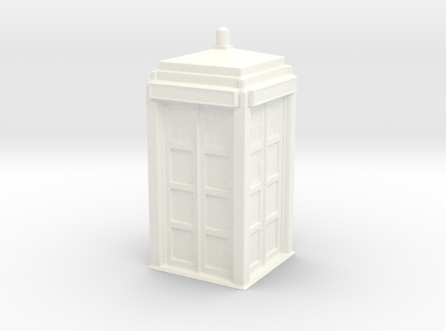 The Physician's Blue Box in 1/35 scale (complete) in White Processed Versatile Plastic