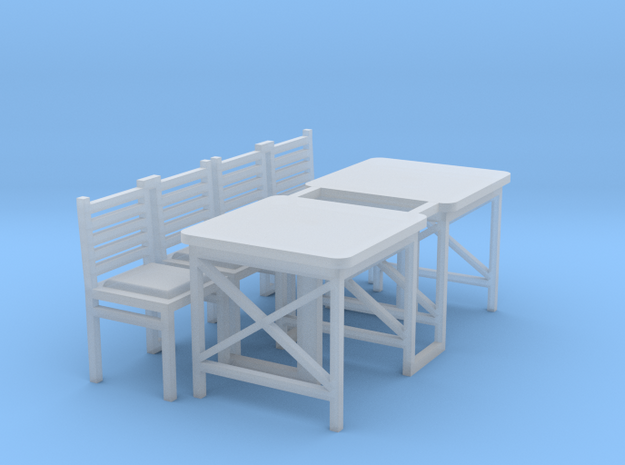  Cafe Table (2) - HO 87:1 Scale in Tan Fine Detail Plastic