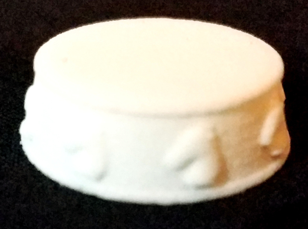 Chess Knight Base - 1 inch in White Natural Versatile Plastic