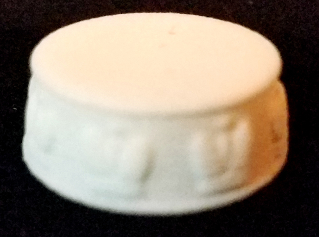Chess King Base - 1 inch in White Natural Versatile Plastic