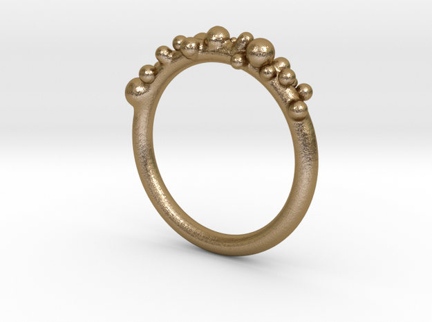 Bubble Ring (17mm) in Polished Gold Steel