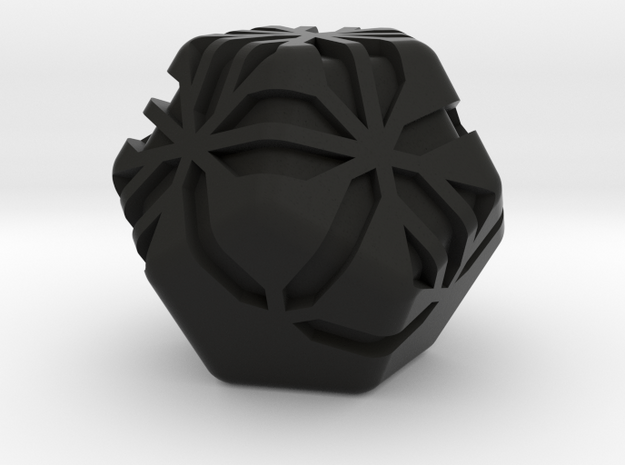 Stipes D12 (platonic dodecahedron version) in Black Natural Versatile Plastic