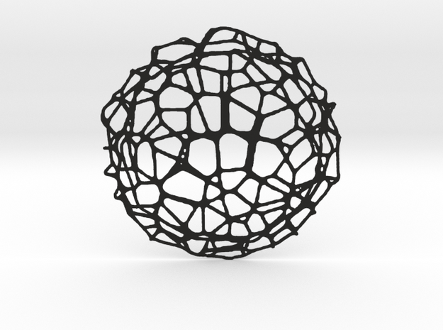 Coaster - Voronoi #9 (20 cm) in Black Natural Versatile Plastic