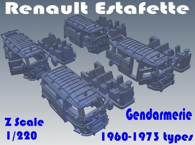 1-220 R-Estafette Gendarmerie SET in White Natural Versatile Plastic