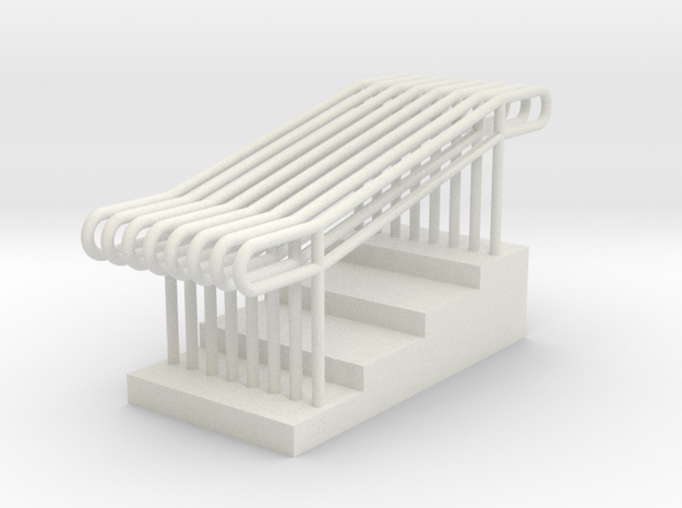 MOF Stair Rail(8)[72-1] in White Natural Versatile Plastic