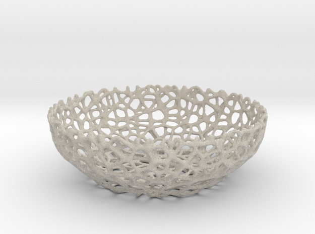 Voronoi bowl (20 cm) - Style #8 in Natural Sandstone