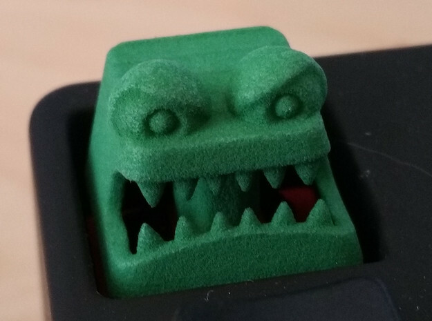 Monster Topre Keycap in Green Processed Versatile Plastic