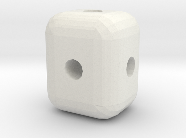 Cube in White Natural Versatile Plastic