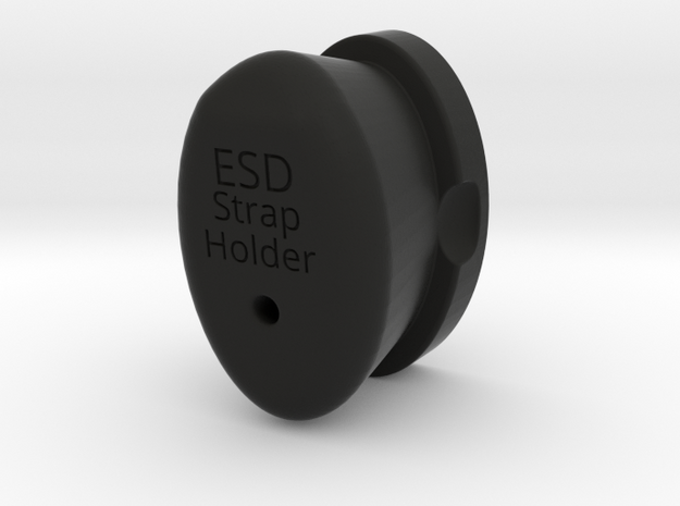 ESD Wrist Strap Holder in Black Natural Versatile Plastic