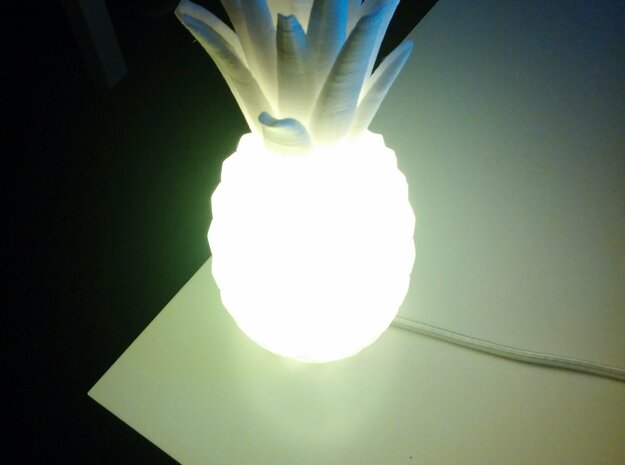 Pineapple Lamp in White Natural Versatile Plastic