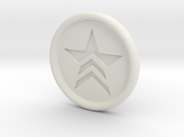 Mass Effect Renegade badge in White Natural Versatile Plastic