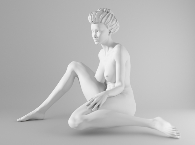 1/10 Sexy Girl Sitting 018 in White Natural Versatile Plastic