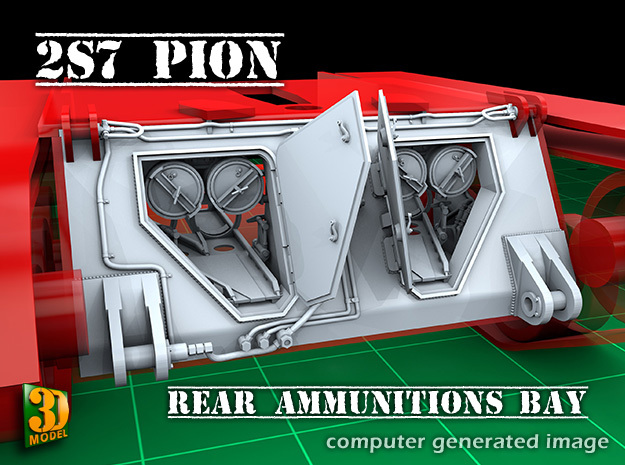 2S7 PION Ammunitions Bay (1:35) in Smooth Fine Detail Plastic