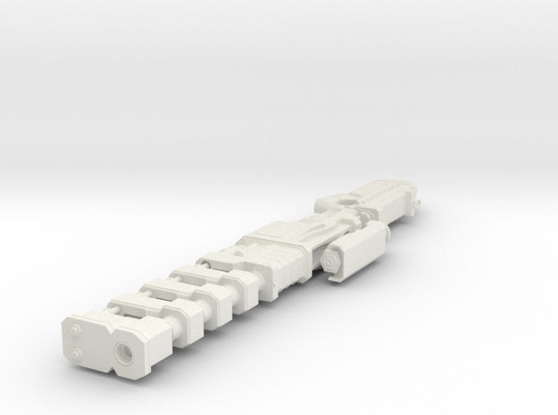 1/6th Scale Railgun Extended (7.84inches) in White Natural Versatile Plastic