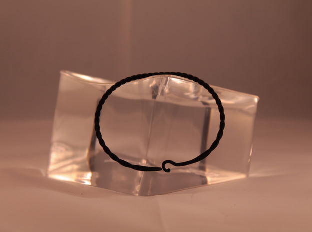 Bracelet for charms - size S (18 cm) in Black Natural Versatile Plastic