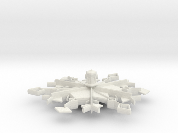 Snowflafe Top in White Natural Versatile Plastic
