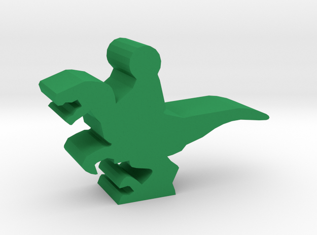 Game Piece, Raptor Dino Rider in Green Processed Versatile Plastic