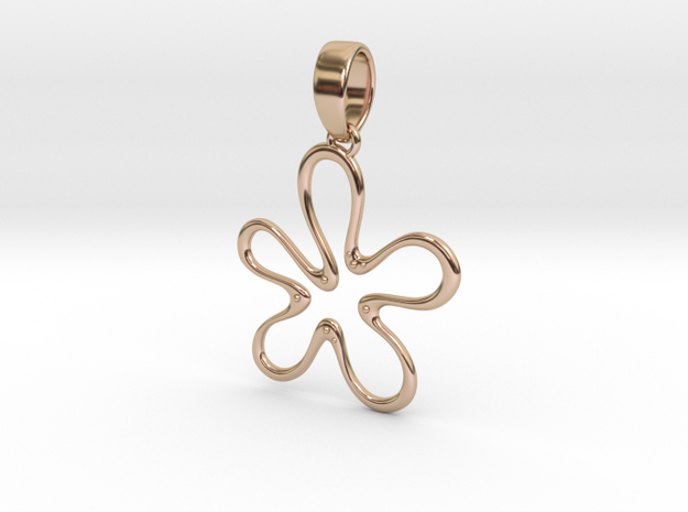 Flana Pendant in 14k Rose Gold Plated Brass
