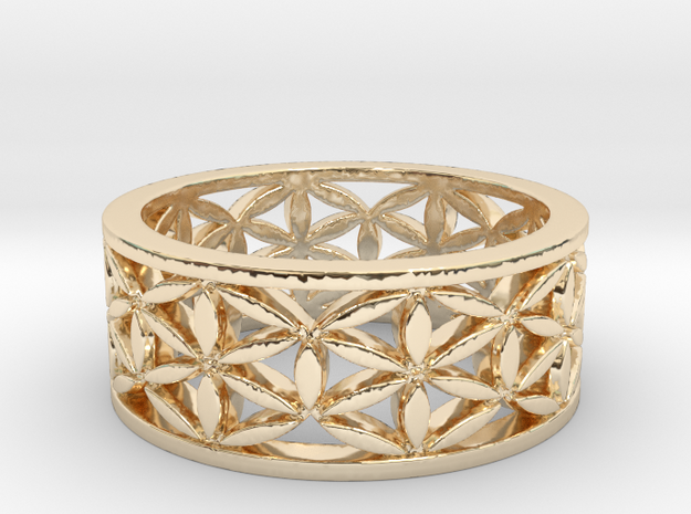 Flower of life  Size 10.25 in 14k Gold Plated Brass