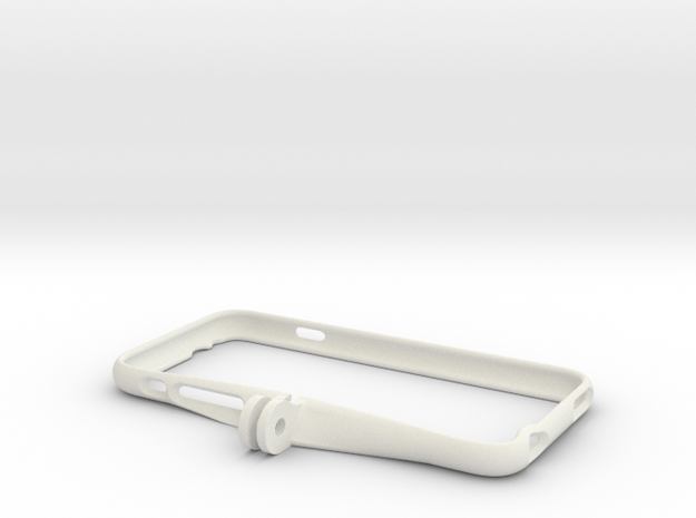 iPhone 6 Holder for Gopro mounts in White Natural Versatile Plastic