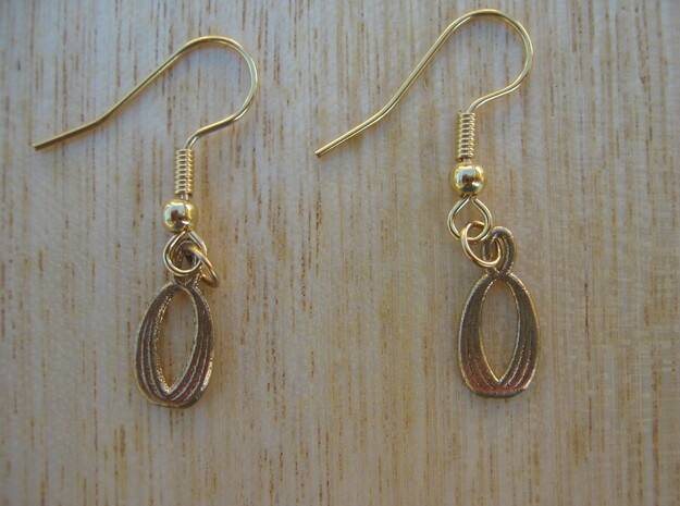 Almond Earrings in Natural Bronze
