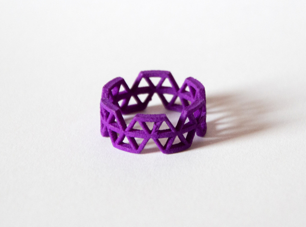 Triangle Jungle Ring in Purple Processed Versatile Plastic: 7 / 54