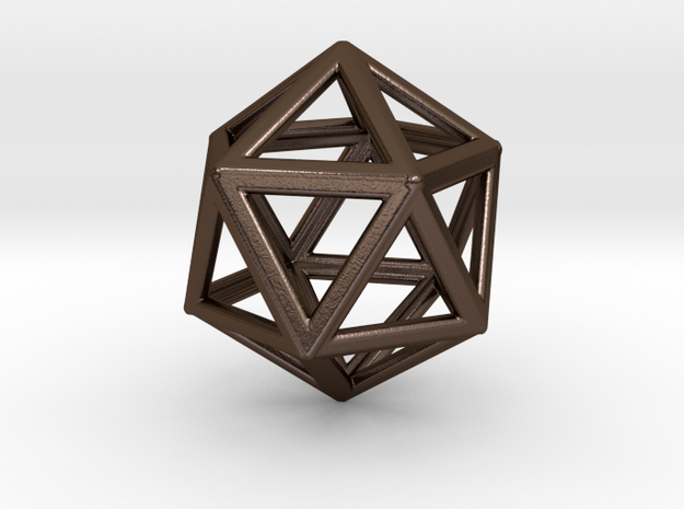 Icosahedron LG in Polished Bronze Steel
