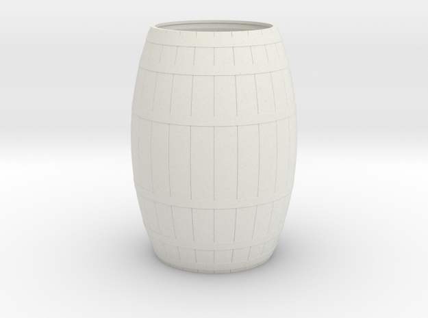 18th Century Barrel-Open (21hx15dia) 1/35 in White Natural Versatile Plastic