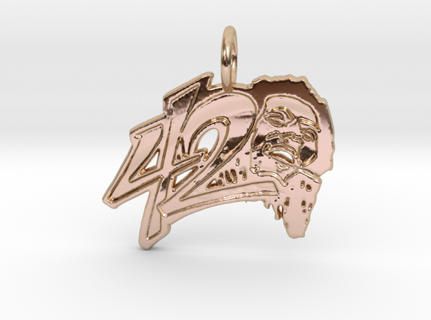 420 Pendant in 14k Rose Gold Plated Brass