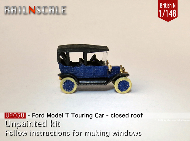 Ford Model T - closed roof (British N 1:148) in Tan Fine Detail Plastic