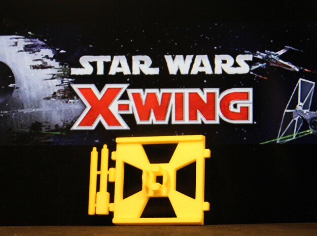 X-Wing Gaming Base (Small), 1 Base in Yellow Processed Versatile Plastic