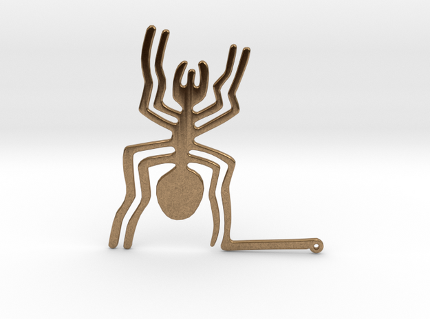 Nazca: The Spider in Natural Brass
